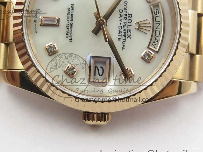 Dial Maker President 36 Edition on Markers Bp Day-Date MOP Crystral 128239 Best Bracelet RG RG White 0220